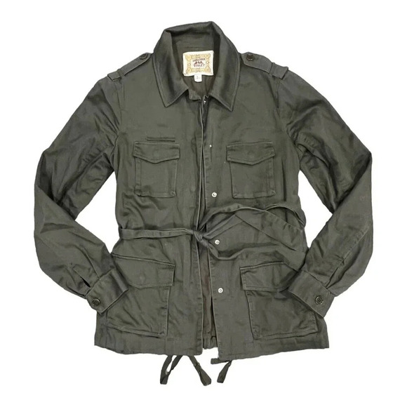 Chelsea & Violet Olive Green Cargo Military Jacket L - Picture 1 of 4